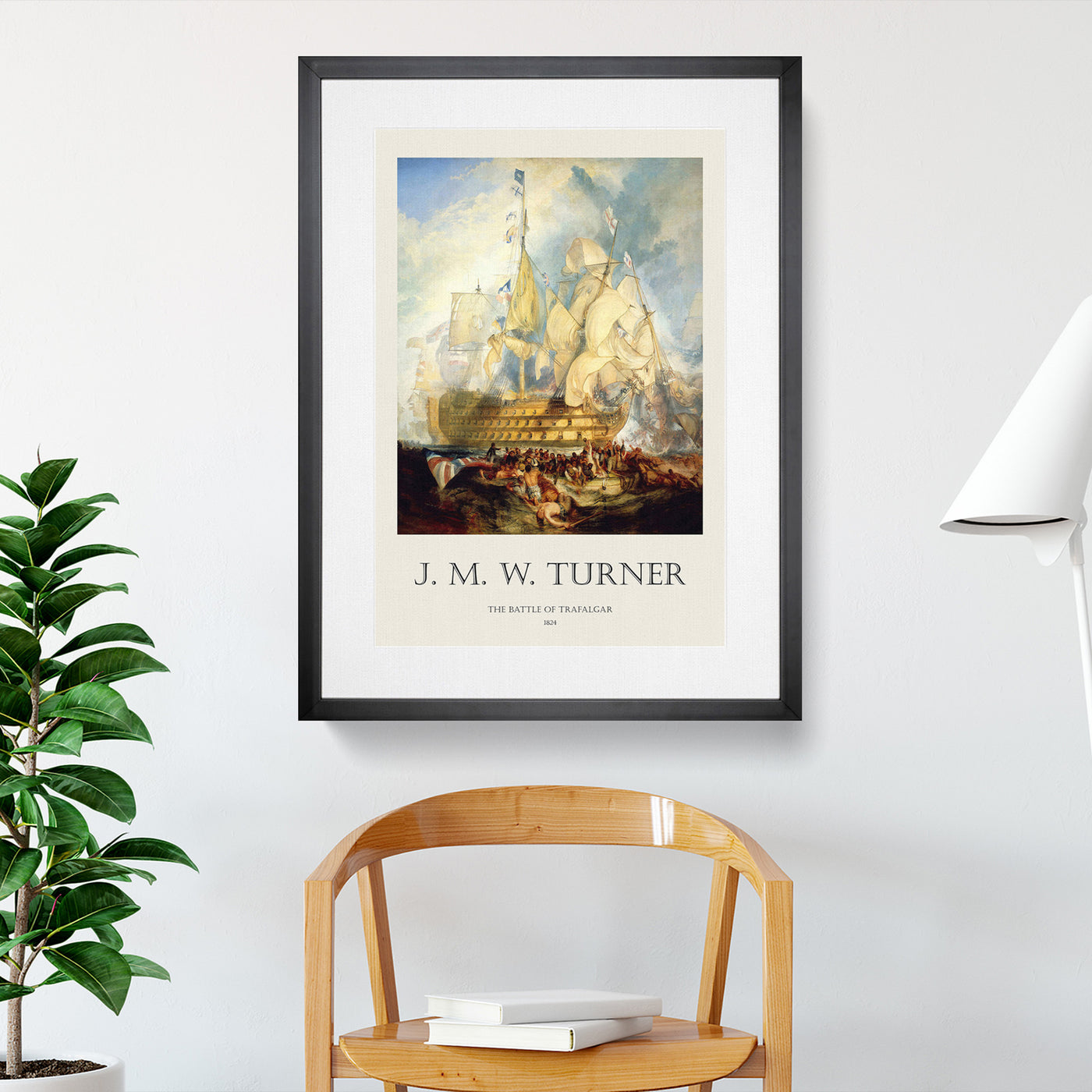 The Battle Of Trafalgar Print By Joseph-Mallord William Turner