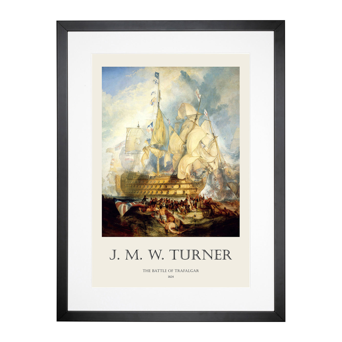 The Battle Of Trafalgar Print By Joseph-Mallord William Turner Framed Print Main Image