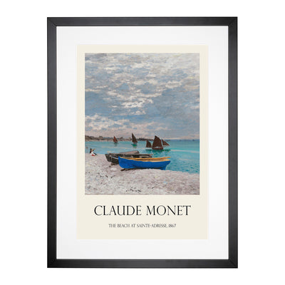 The Beach At Sainte Adresse Print By Claude Monet Framed Print Main Image