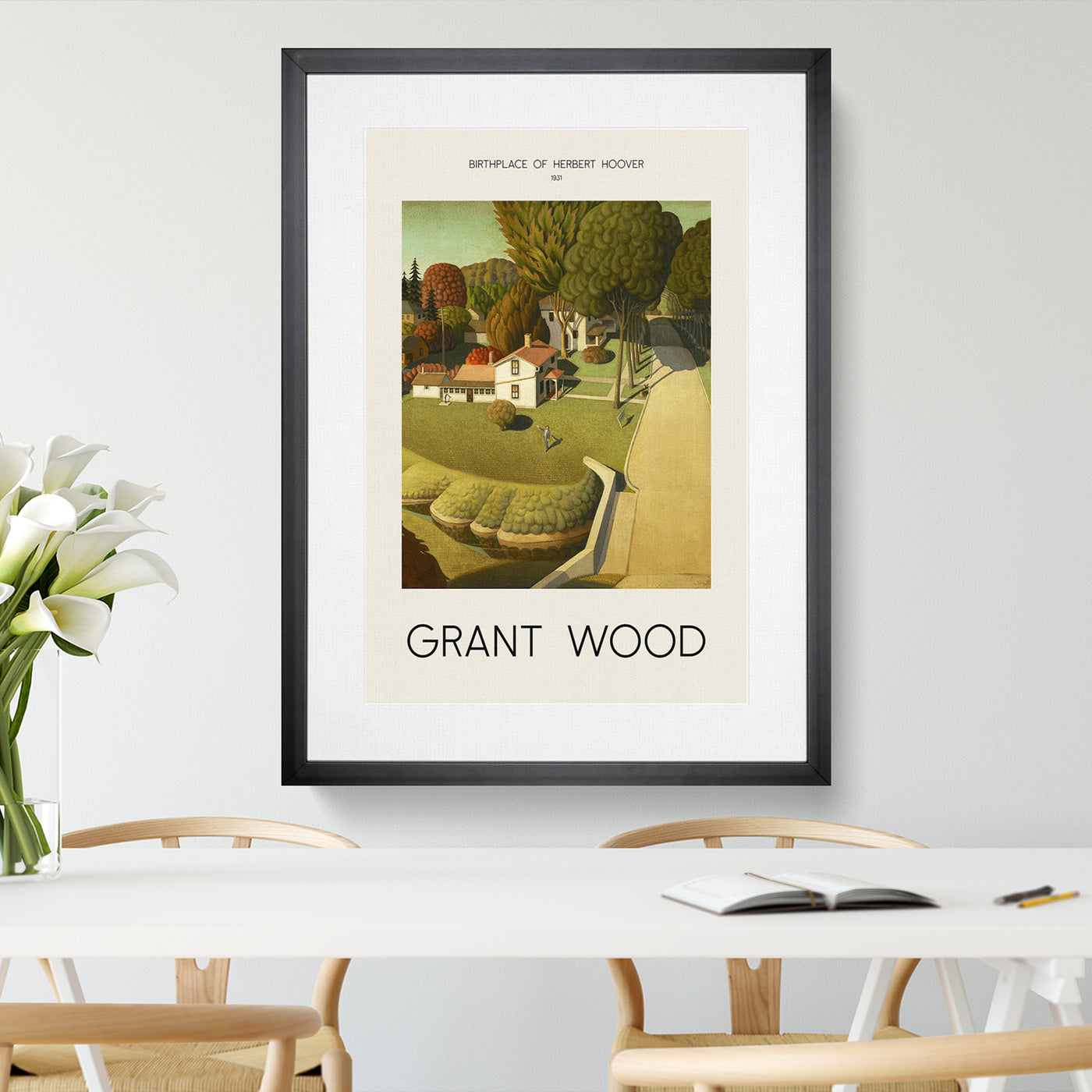 The Birthplace Of Herbert Hoover Print By Grant Wood