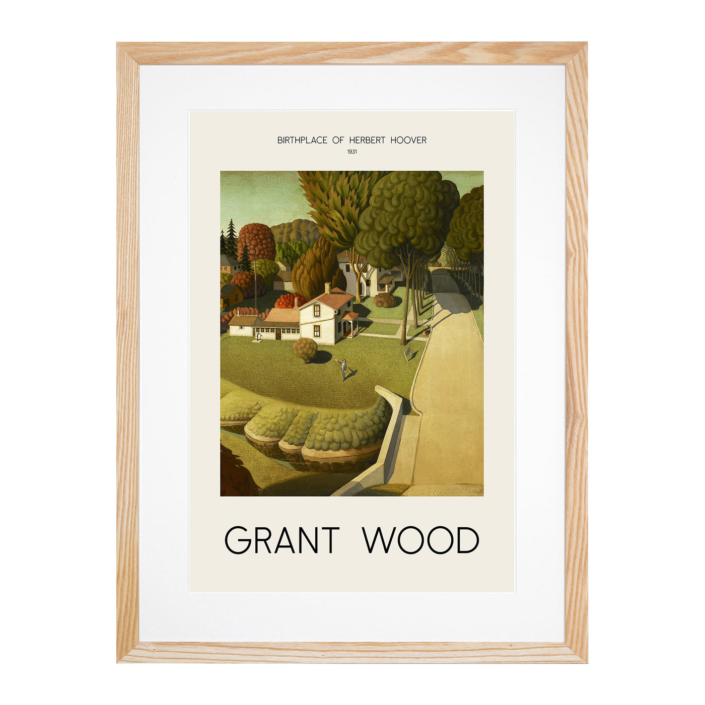 The Birthplace Of Herbert Hoover Print By Grant Wood