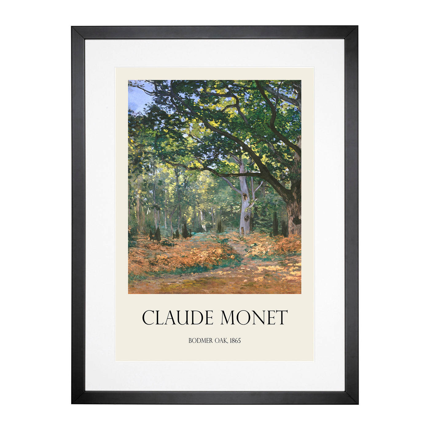 The Bodmer Oak Tree Print By Claude Monet Framed Print Main Image