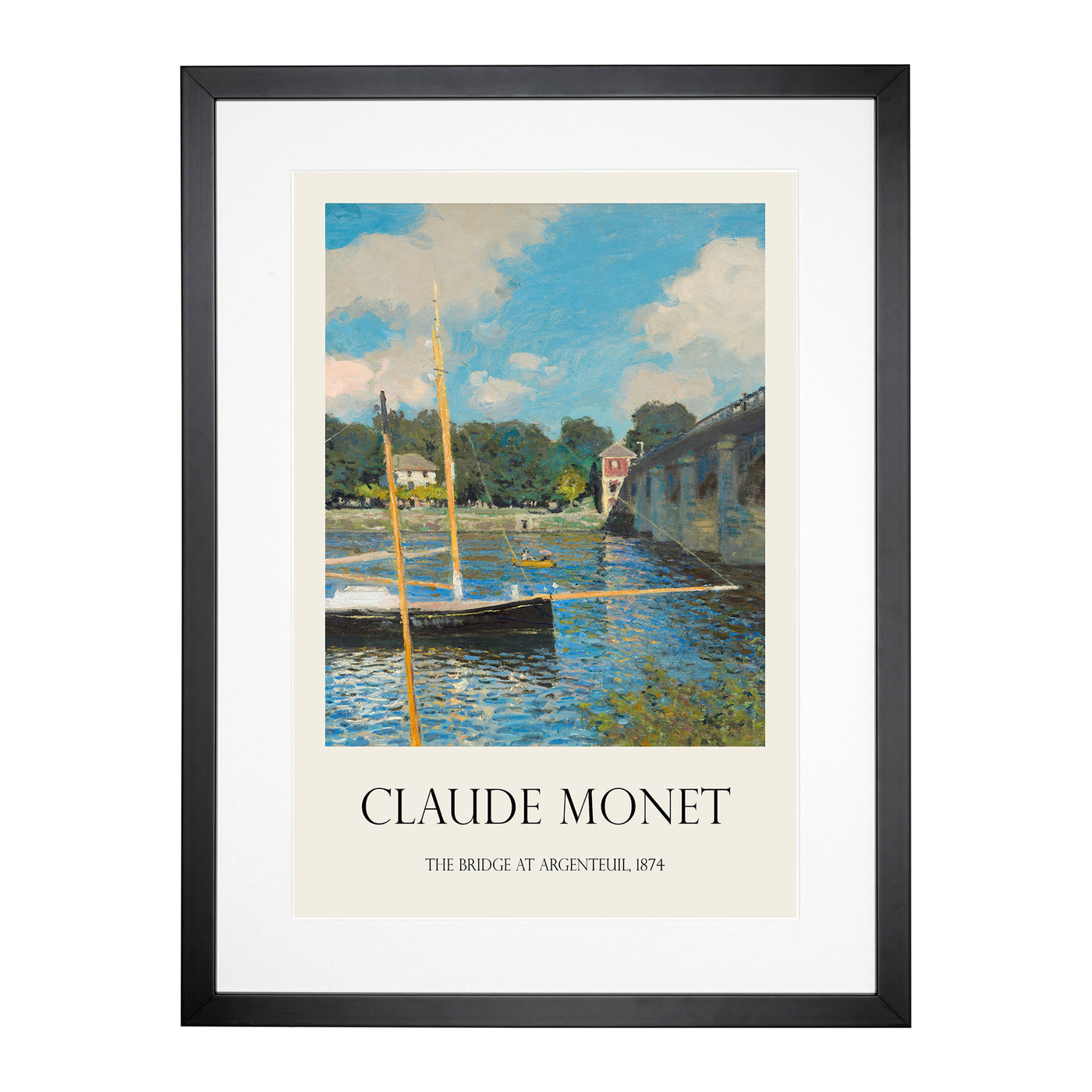 The Bridge At Argenteuil Print By Claude Monet Framed Print Main Image