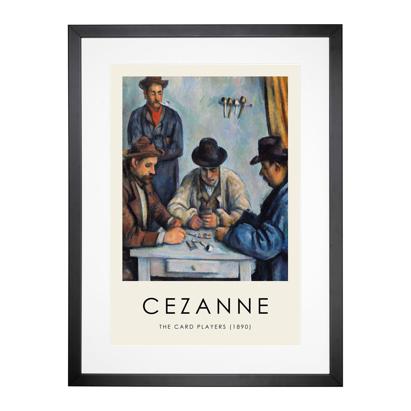 The Card Players Vol.1 Print By Paul Cezanne Framed Print Main Image