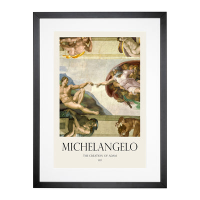 The Creation Of Adam Print By Michelangelo Framed Print Main Image