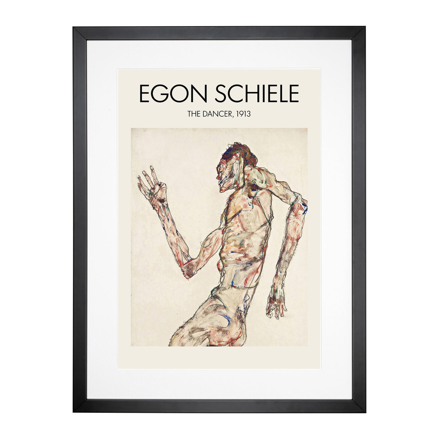 The Dancer Print By Egon Schiele Framed Print Main Image