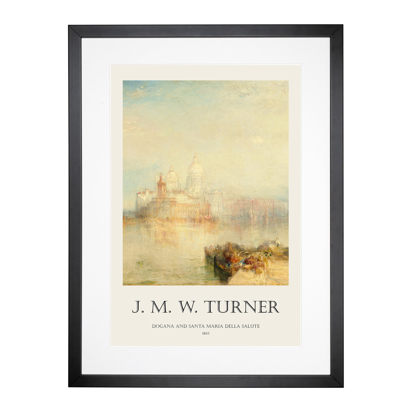 The Dogana And Santa Maria Della Salute Print By Joseph-Mallord William Turner Framed Print Main Image