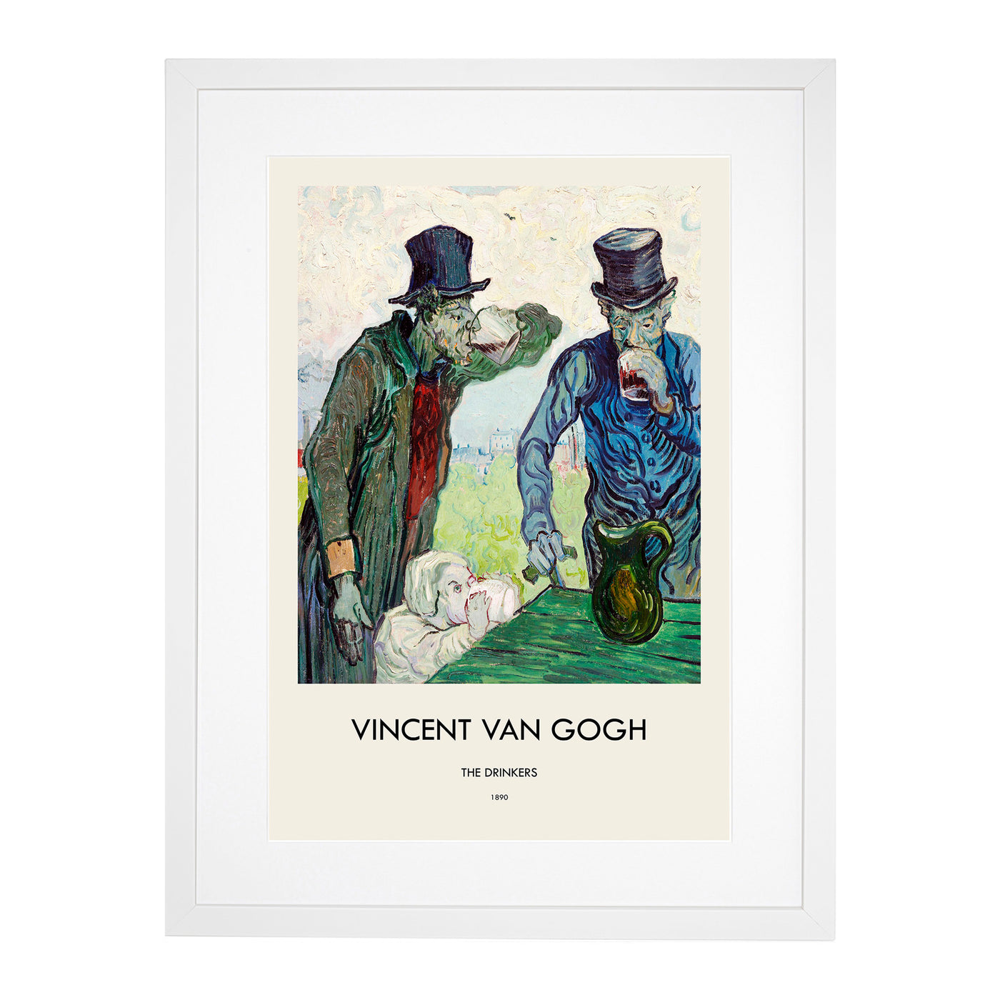 The Drinkers After Daumier Print By Vincent Van Gogh