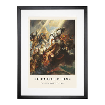 The Fall Of Phaeton Print By Peter Paul Rubens Framed Print Main Image