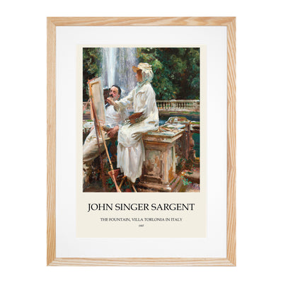 The Fountain, Villa Torlonia Print By John Singer Sargent