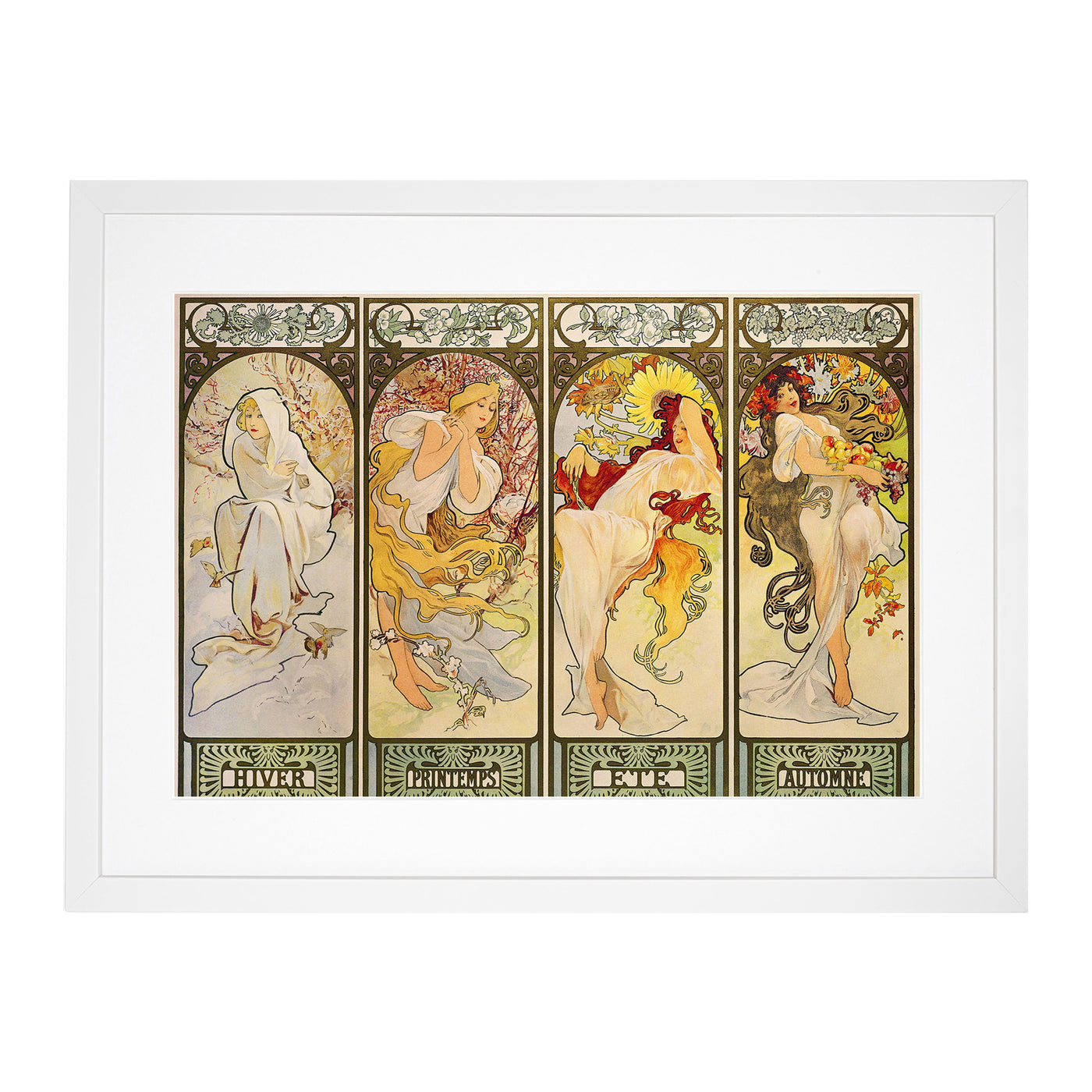 The Four Seasons By Alphonse Mucha