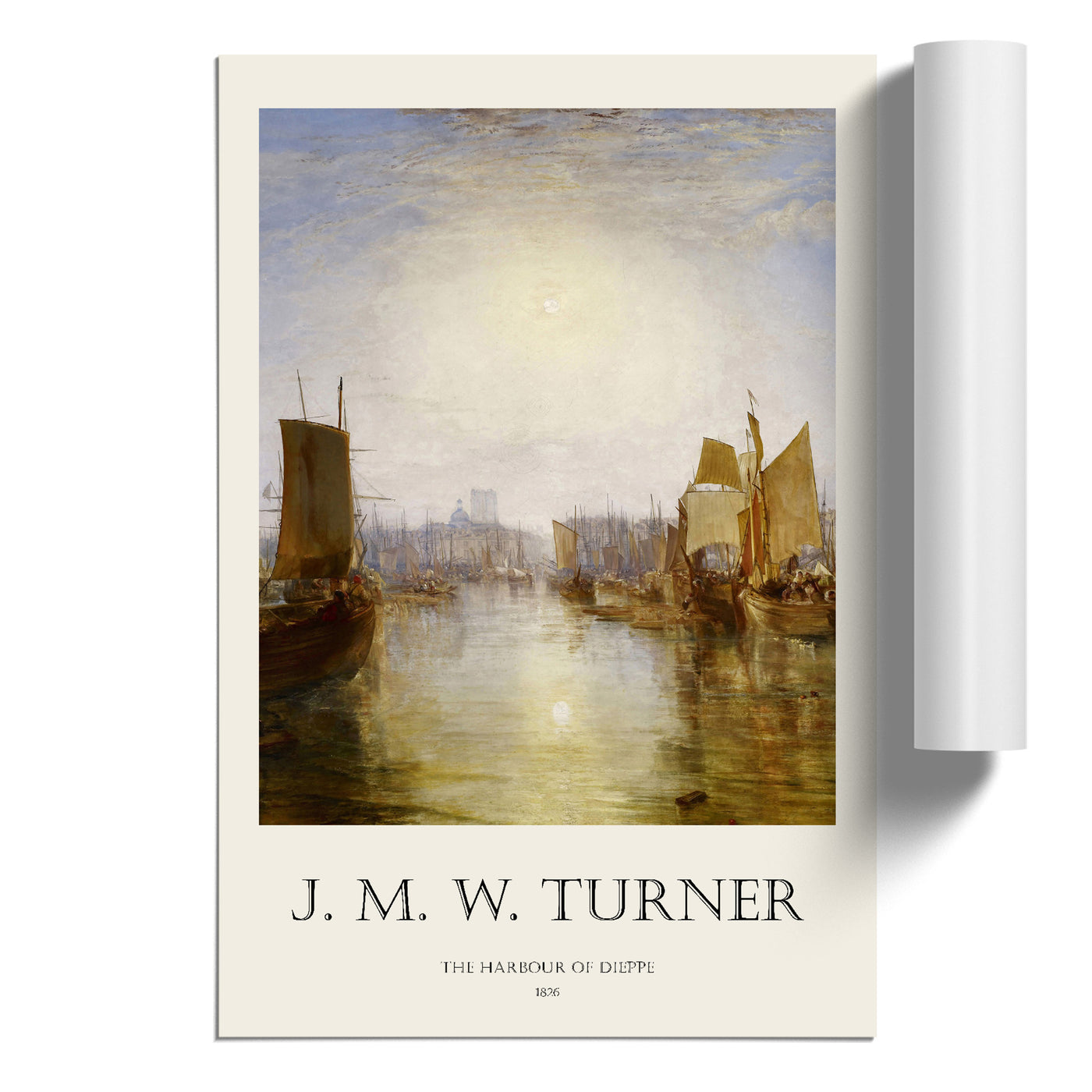 The Harbor Of Dieppe Print By Joseph-Mallord William Turner