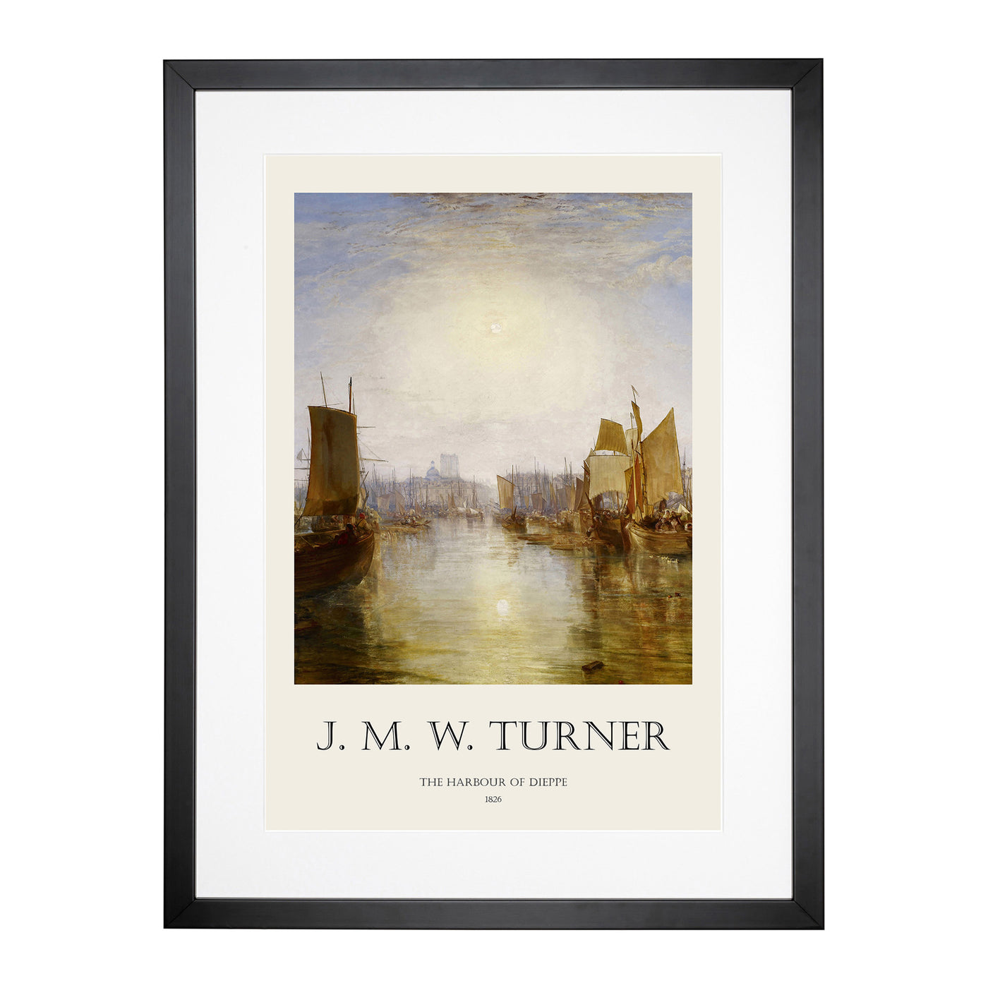 The Harbor Of Dieppe Print By Joseph-Mallord William Turner Framed Print Main Image