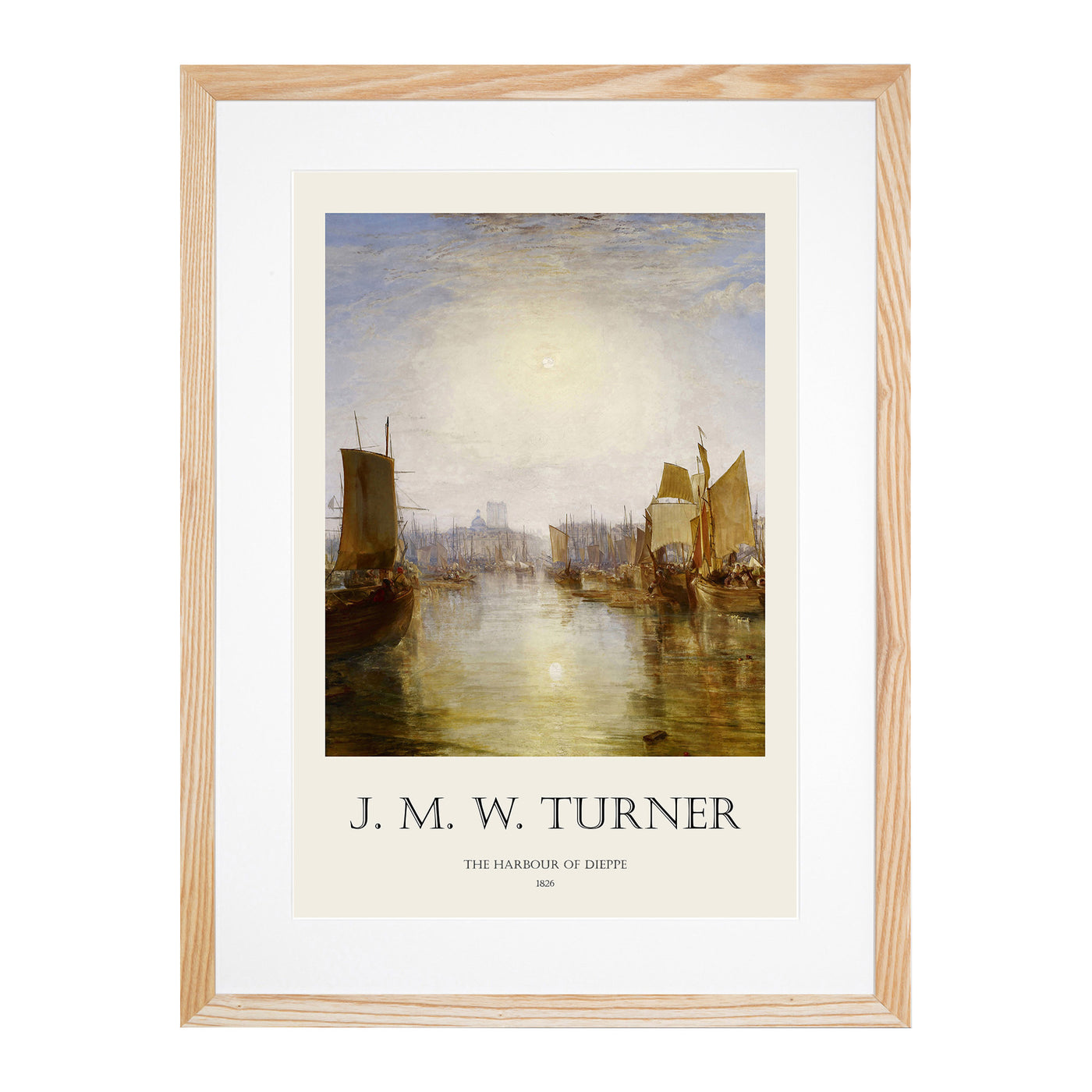 The Harbor Of Dieppe Print By Joseph-Mallord William Turner