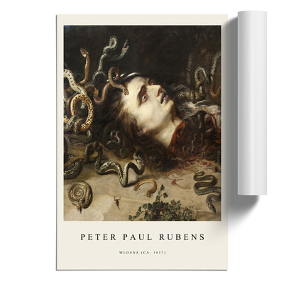 The Head Of Medusa Print By Peter Paul Rubens