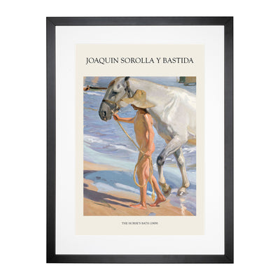 The Horse’S Bath Print By Joaquin Sorolla Y Bastida Framed Print Main Image