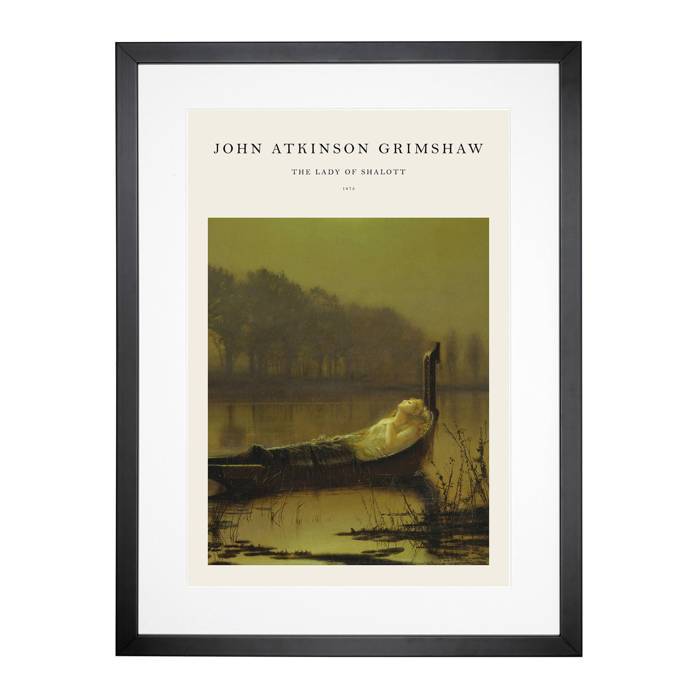 The Lady Of Shalott Print By John Atkinson Grimshaw Framed Print Main Image