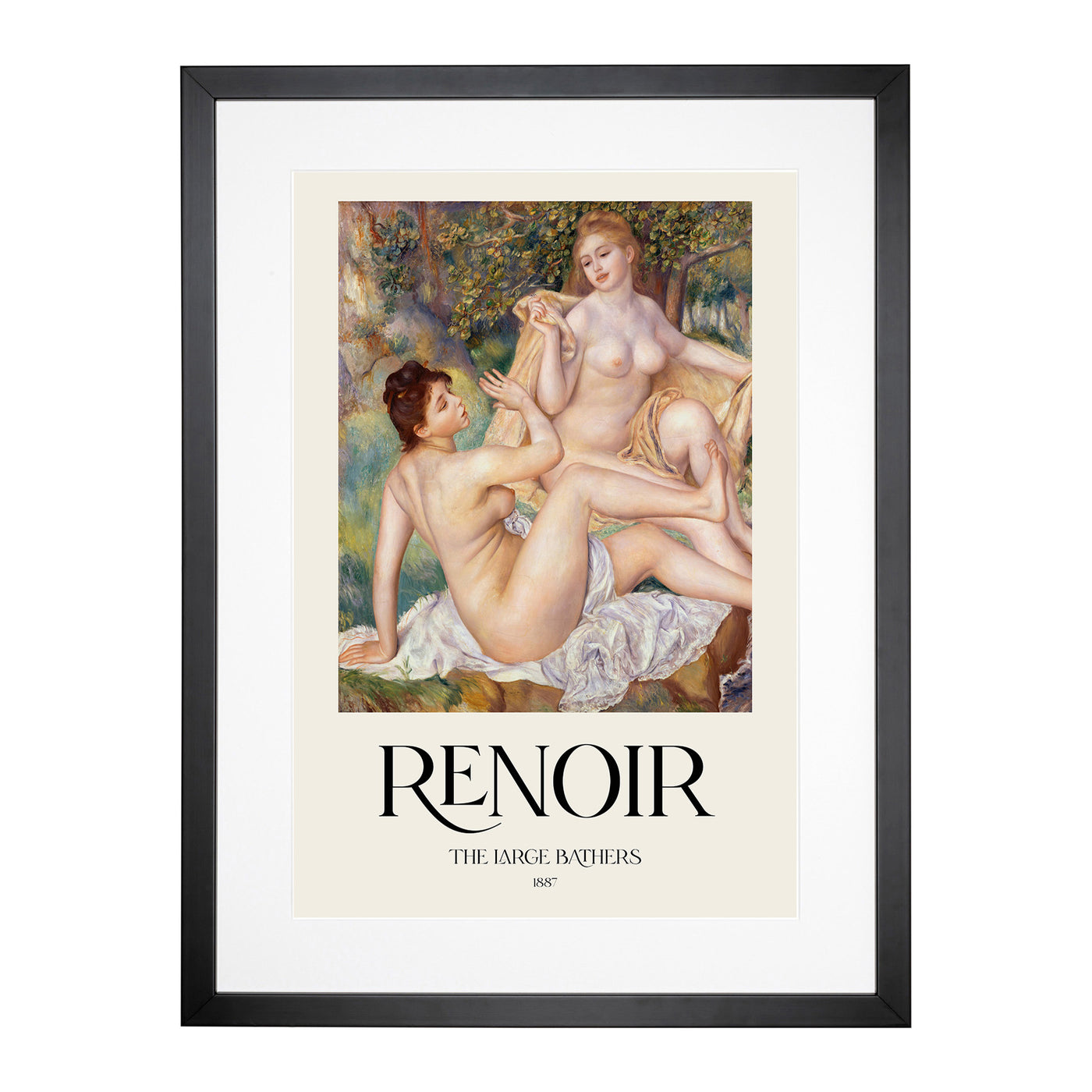 The Large Bathers Print By Pierre-Auguste Renoir Framed Print Main Image