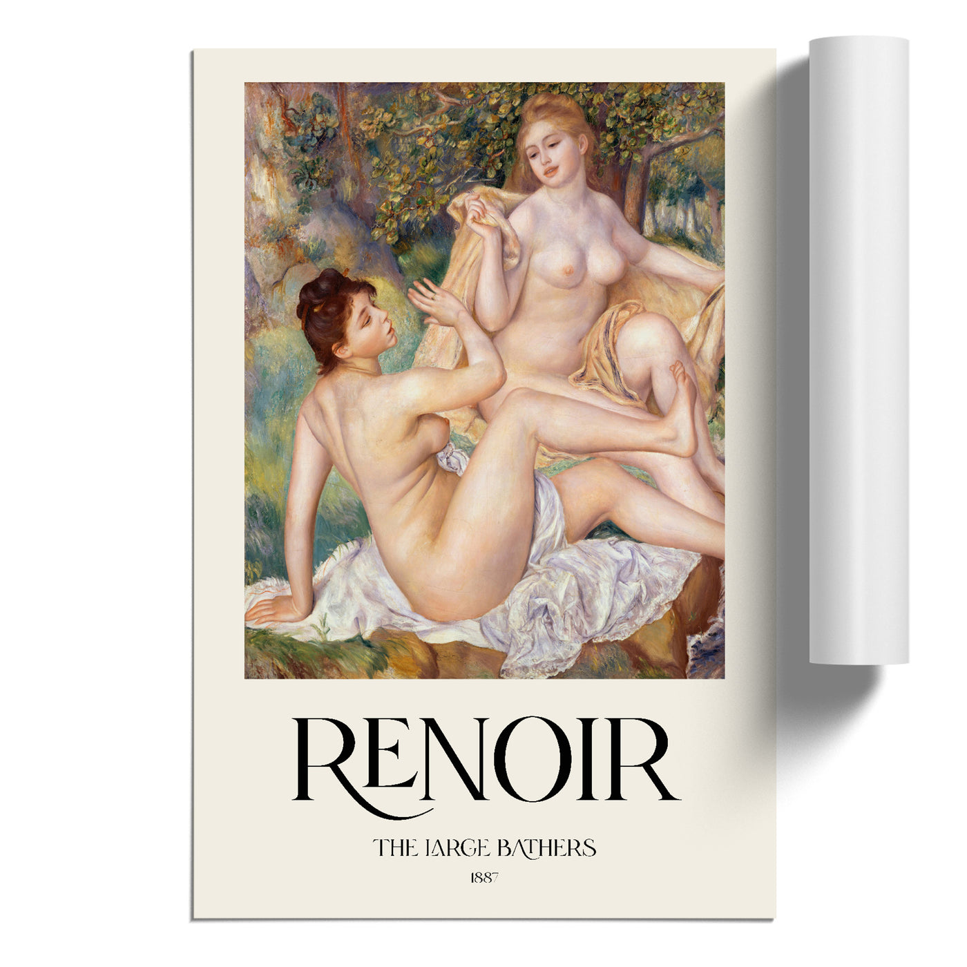 The Large Bathers Print By Pierre-Auguste Renoir