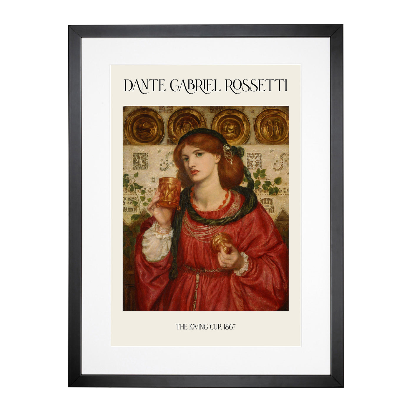 The Loving Cup Print By Dante Gabriel Rossetti Framed Print Main Image