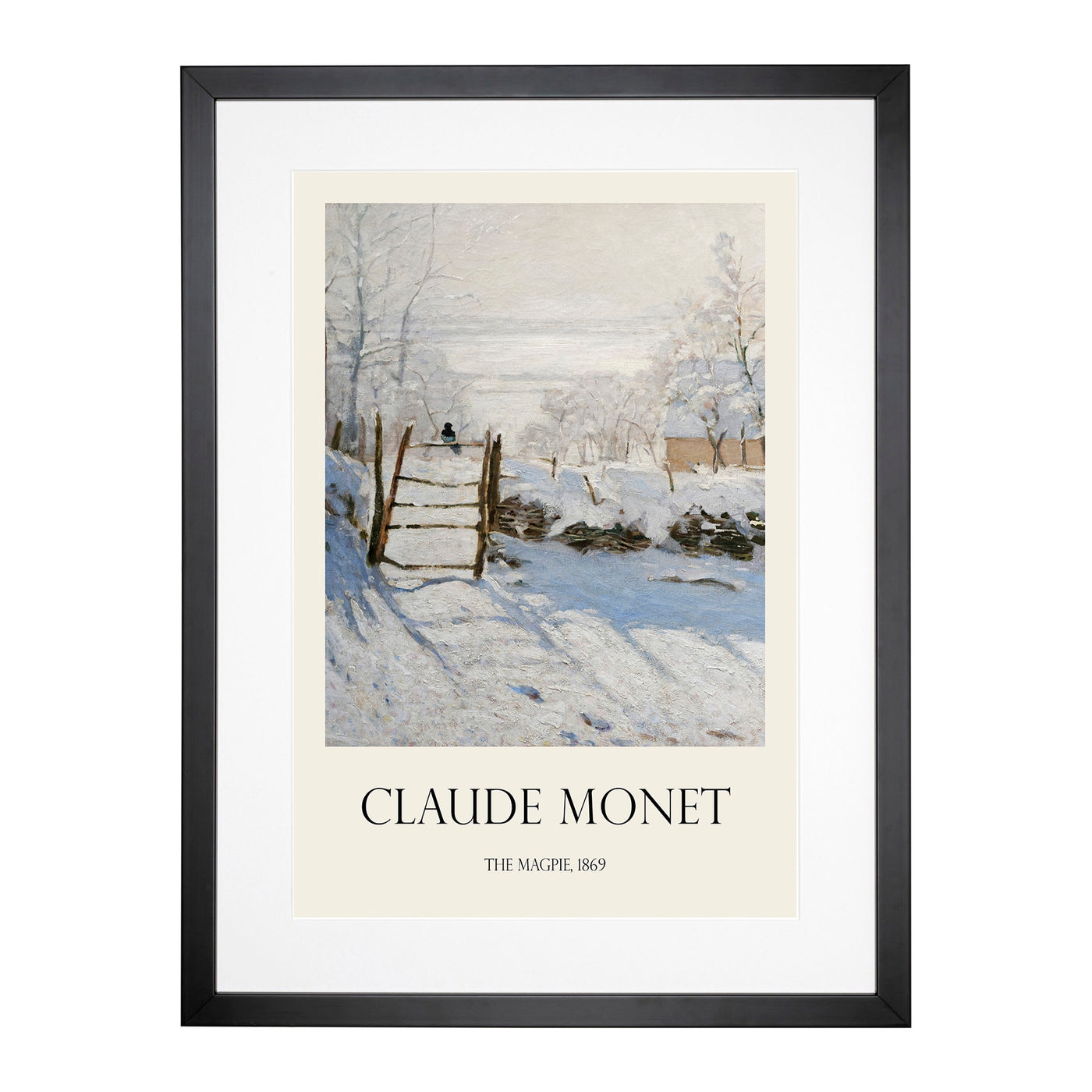 The Magpie Print By Claude Monet Framed Print Main Image