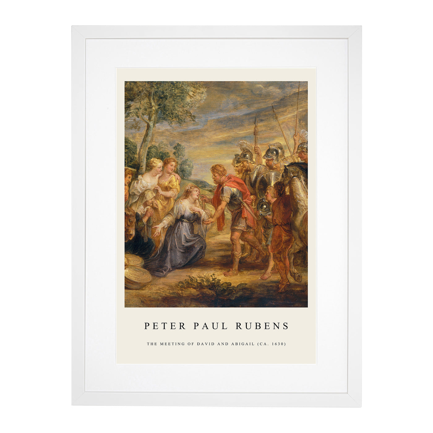 The Meeting Of David And Abigail Print By Peter Paul Rubens