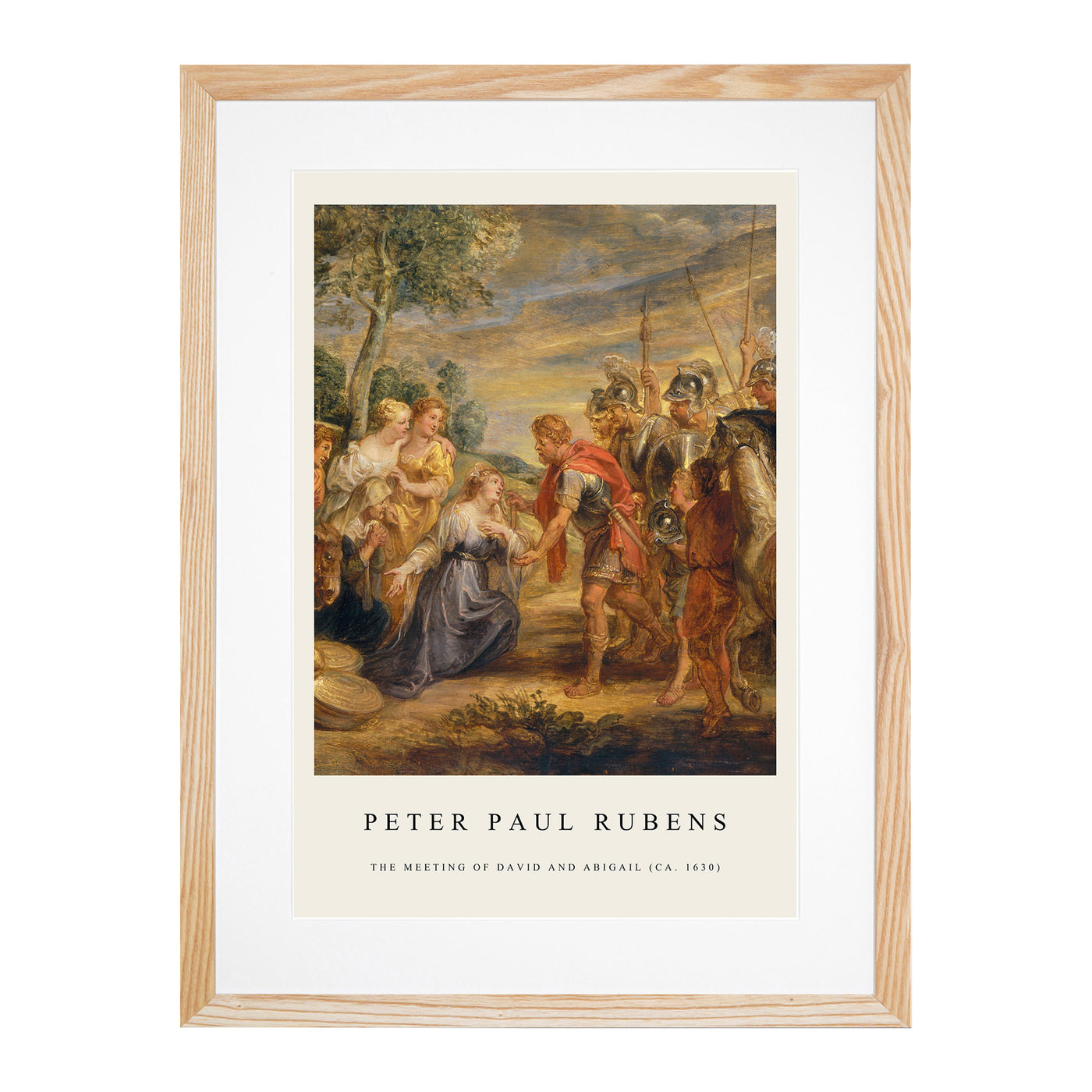 The Meeting Of David And Abigail Print By Peter Paul Rubens