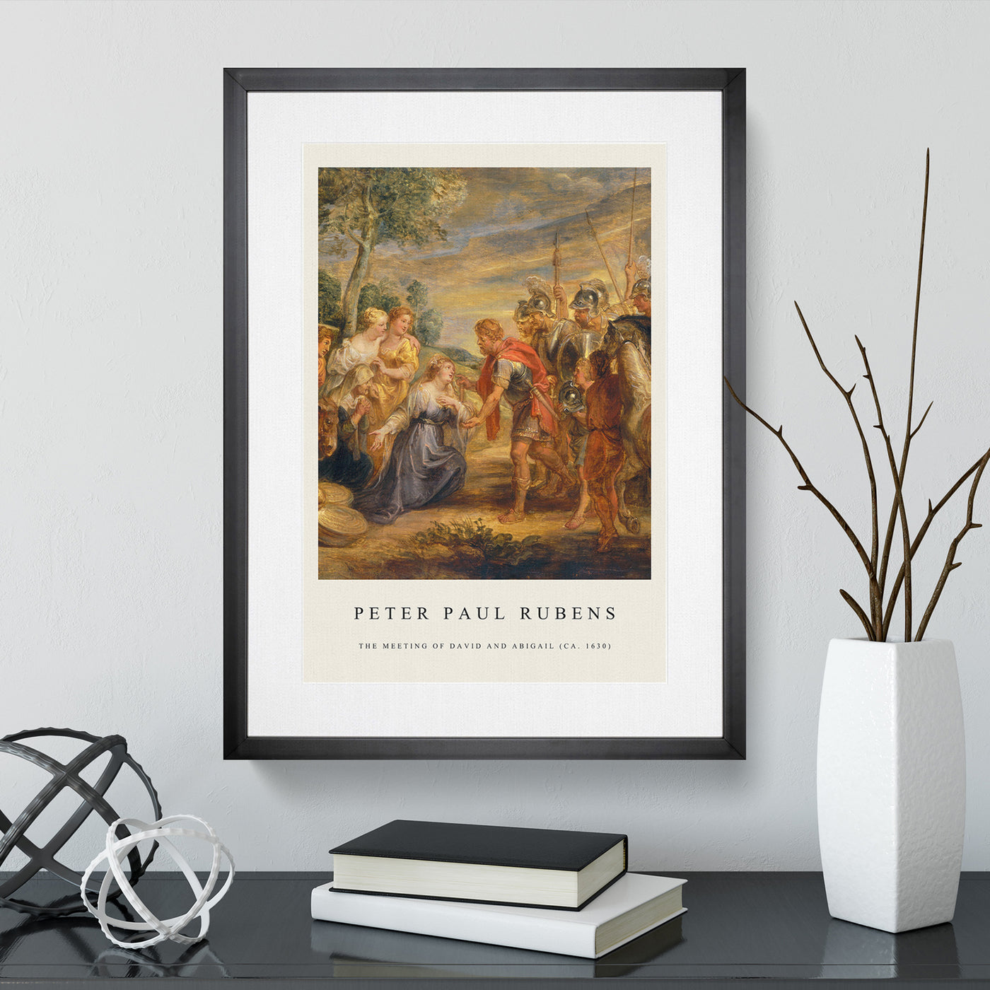 The Meeting Of David And Abigail Print By Peter Paul Rubens