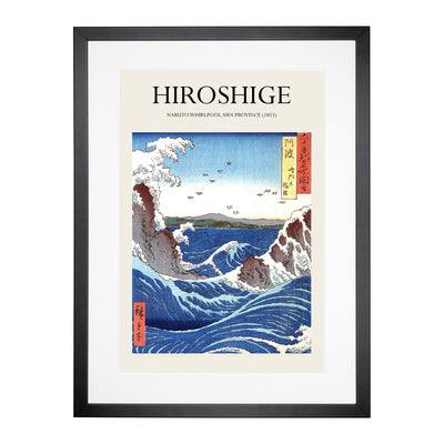 The Naruto Whirlpools Print By Utagawa Hiroshige Framed Print Main Image