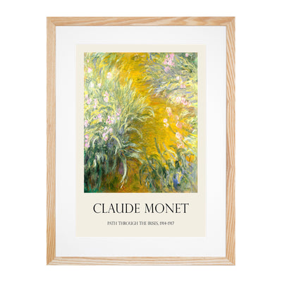 The Path Through The Irises Print By Claude Monet