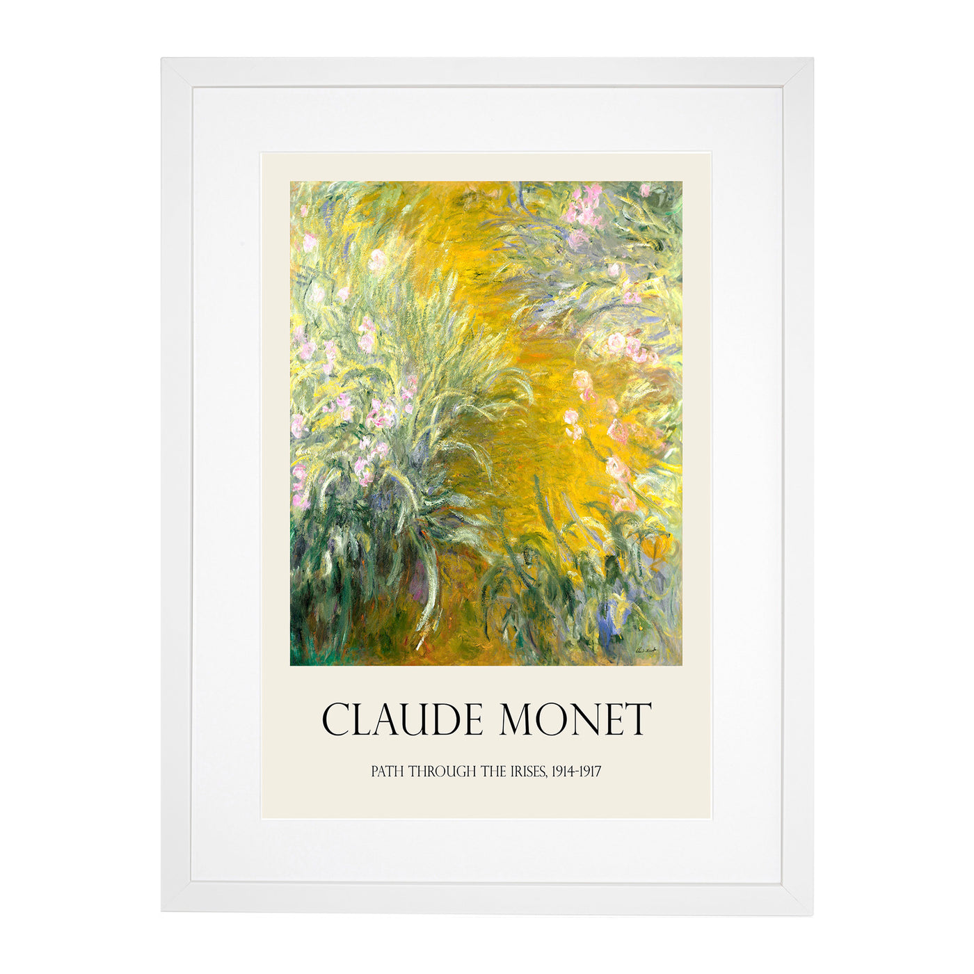 The Path Through The Irises Print By Claude Monet