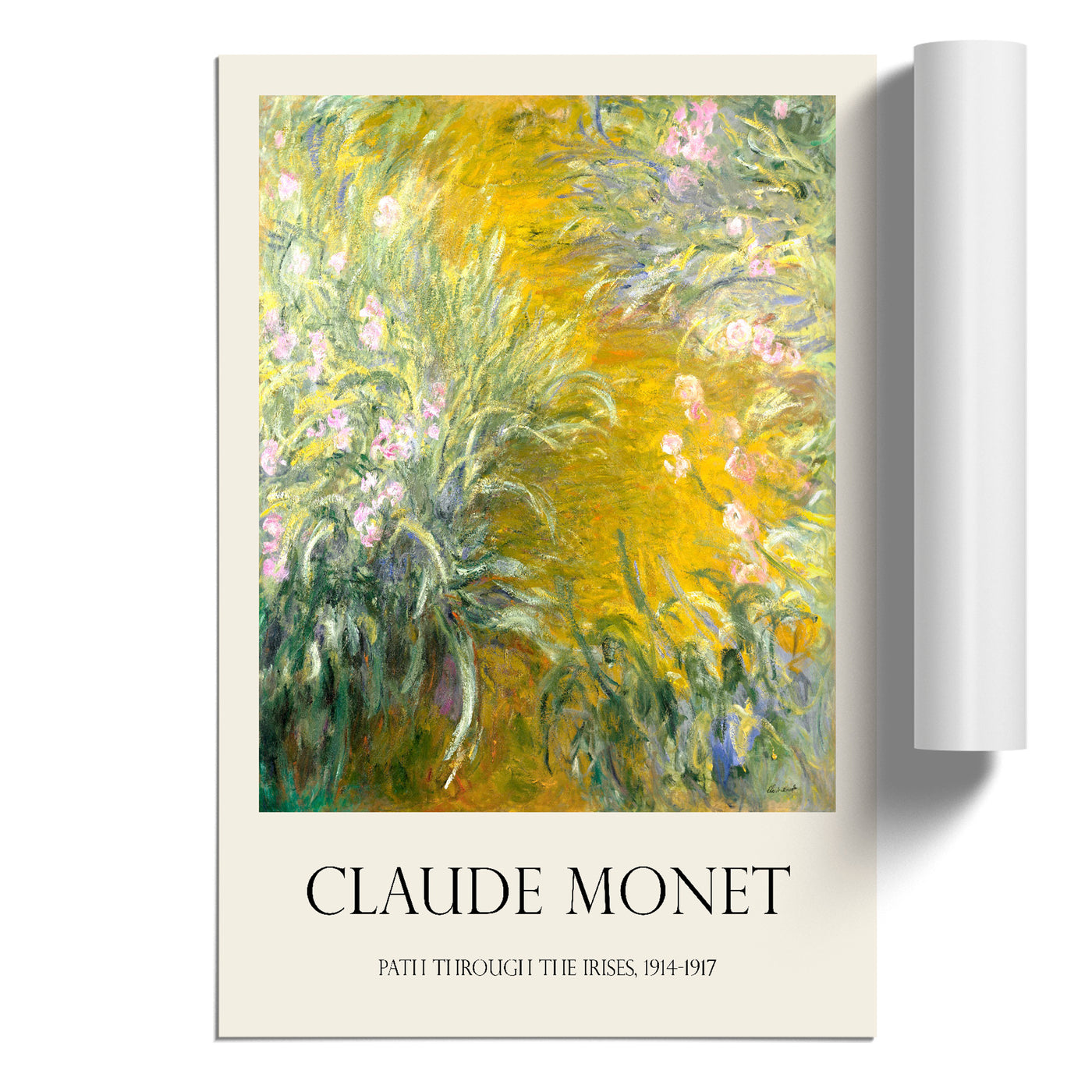 The Path Through The Irises Print By Claude Monet