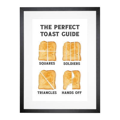 The Perfect Toast Guide Typography Framed Print Main Image