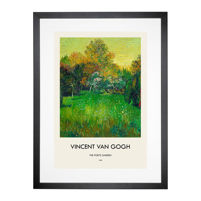 The Poets Garden Print By Vincent Van Gogh Framed Print Main Image