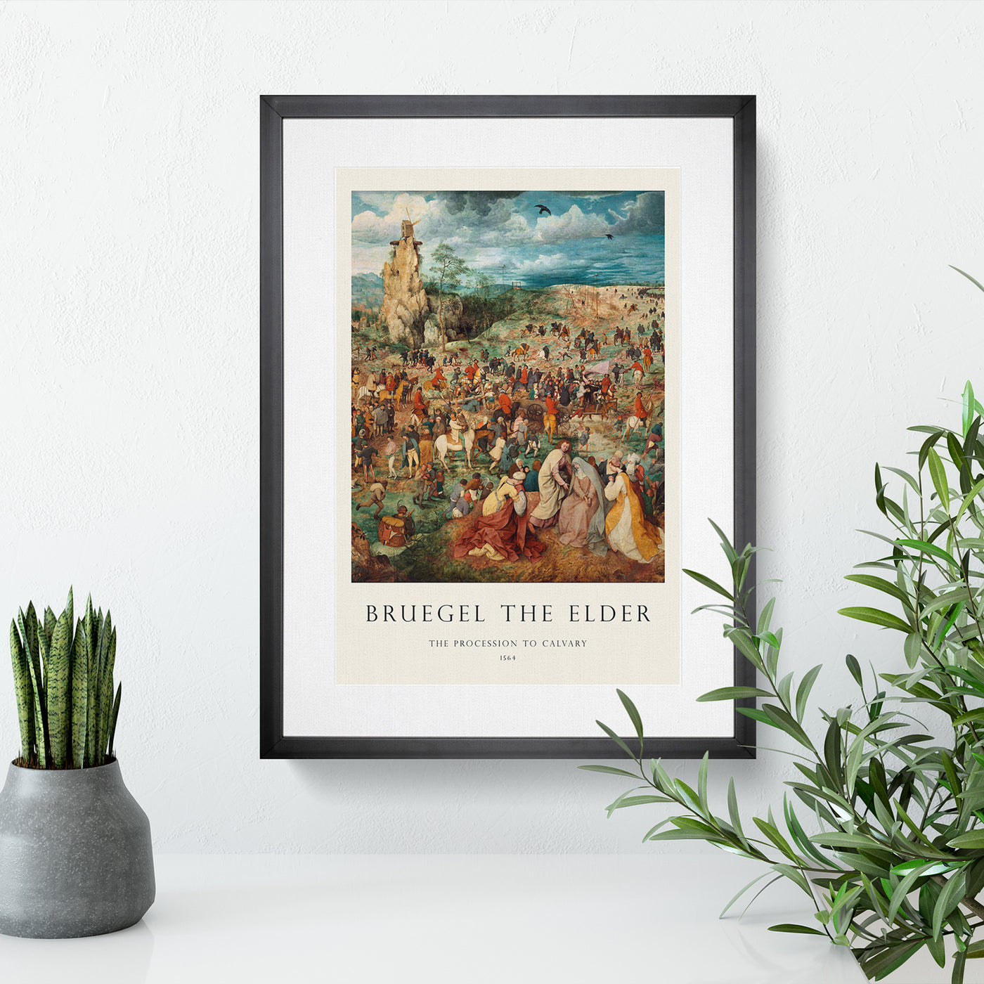 The Procession To Calvary Print By Pieter Bruegel The Elder