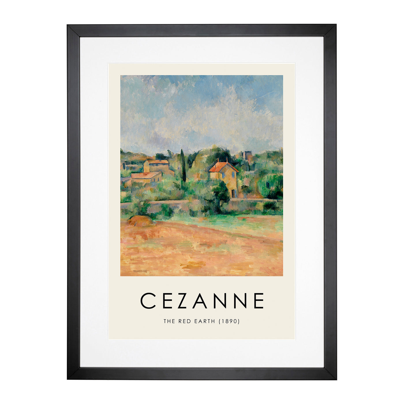 The Red Earth Print By Paul Cezanne Framed Print Main Image