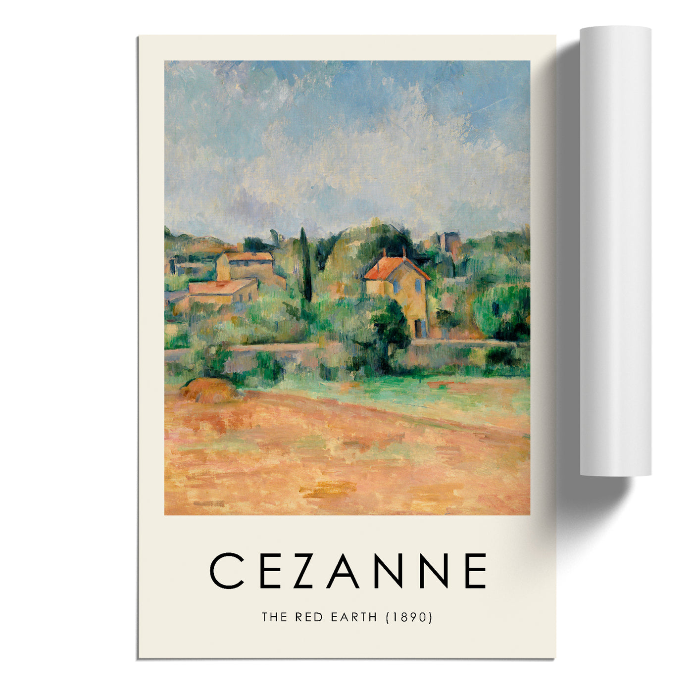 The Red Earth Print By Paul Cezanne