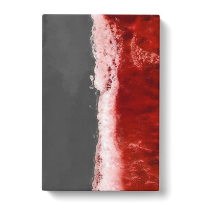 The Red Ocean Waves In Abstract Canvas Print Main Image