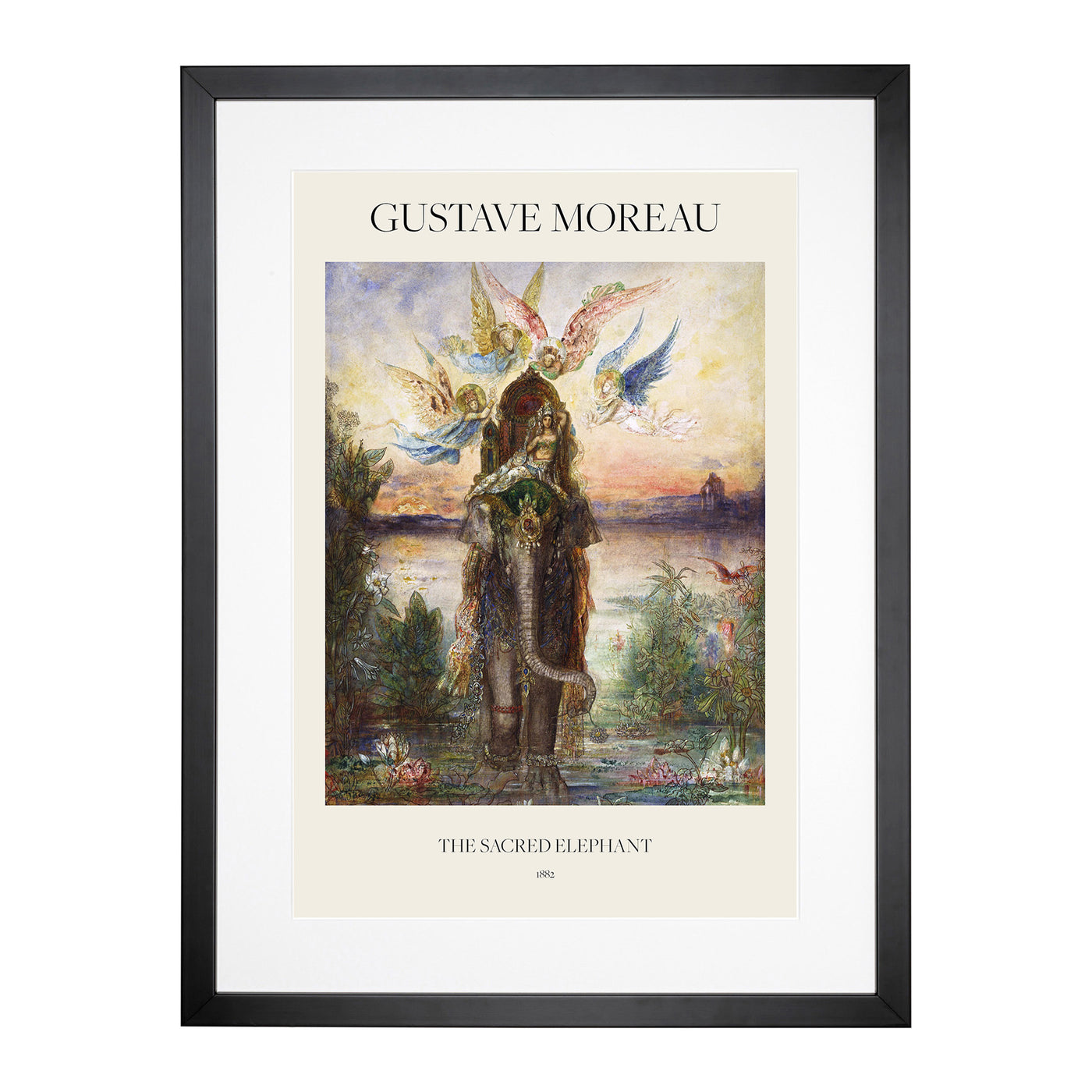 The Sacred Elephant Print By Gustave Moreau Framed Print Main Image