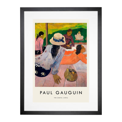 The Siesta Print By Paul Gauguin Framed Print Main Image