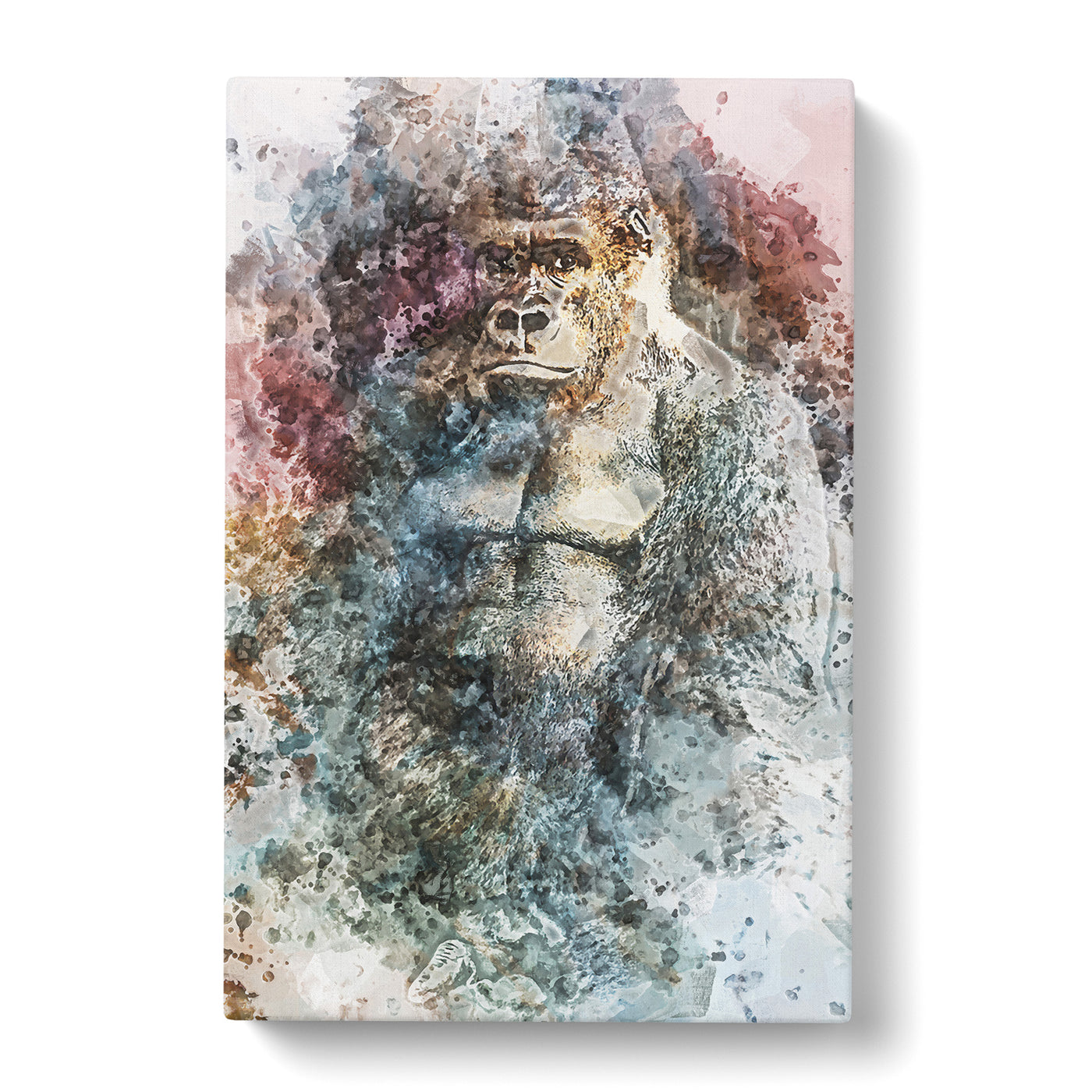 The Silverback Gorilla In Abstract Canvas Print Main Image