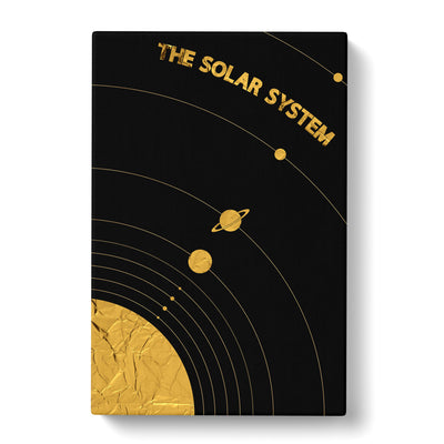 The Solar System In Gold Canvas Print Main Image