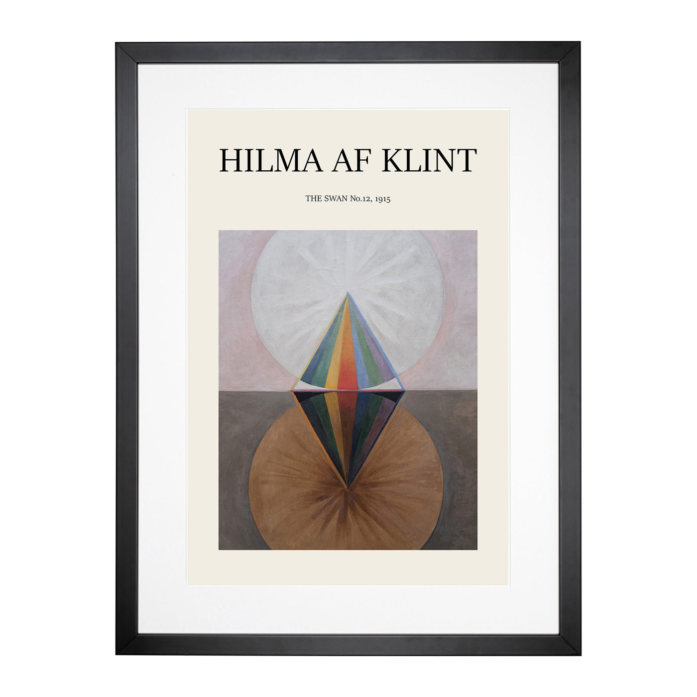 The Swan No.12 Print By Hilma Af Klint Framed Print Main Image