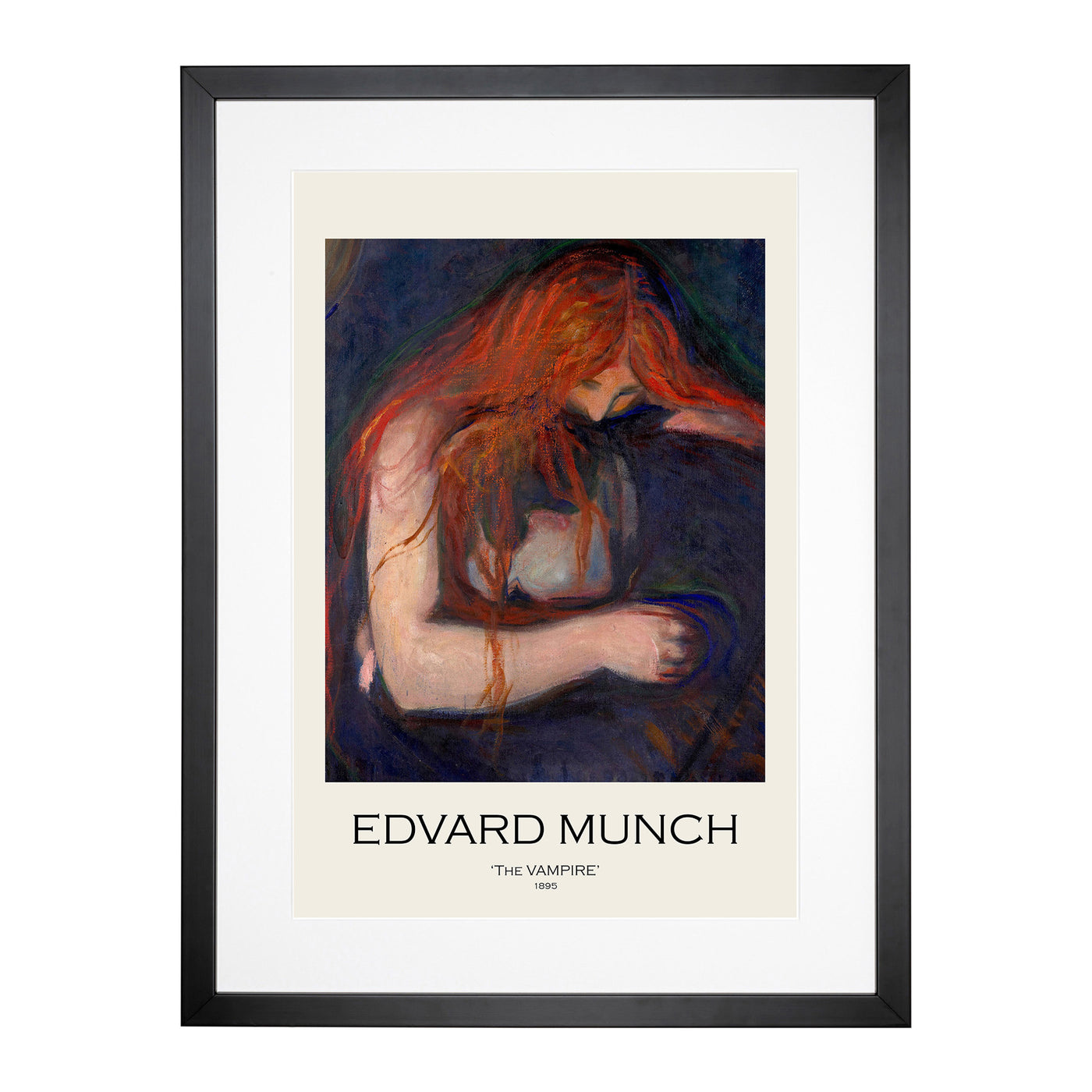 The Vampire Vol.1 Print By Edvard Munch Framed Print Main Image