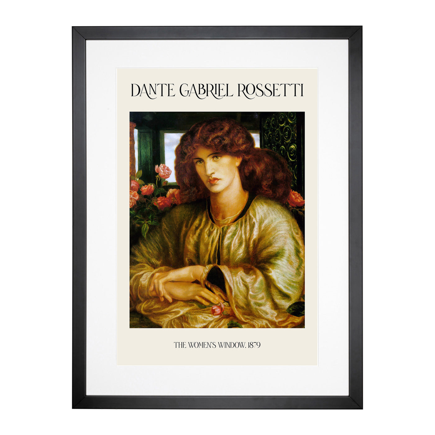 The Woman And Window Print By Dante Gabriel Rossetti Framed Print Main Image