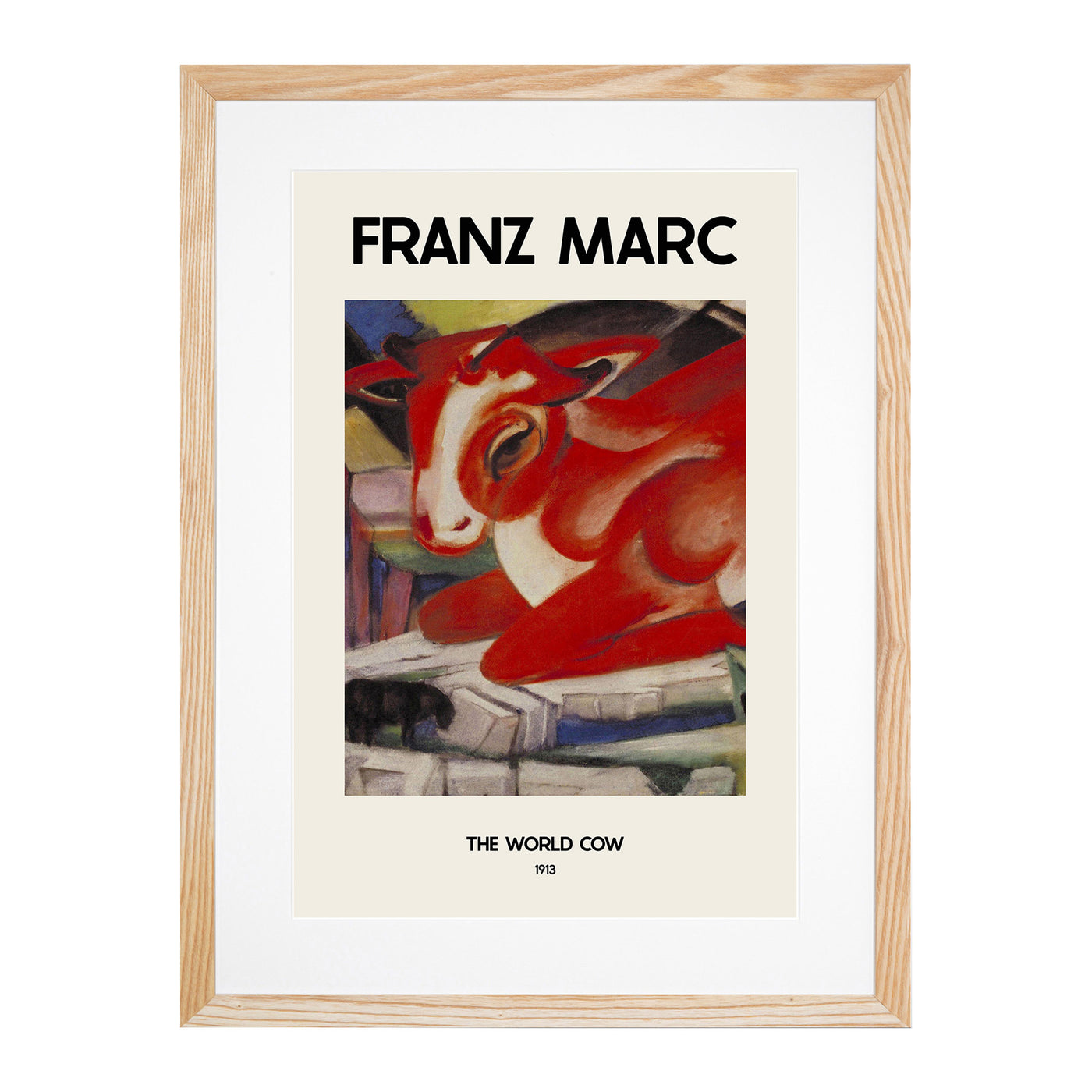 The World Cow Print By Franz Marc