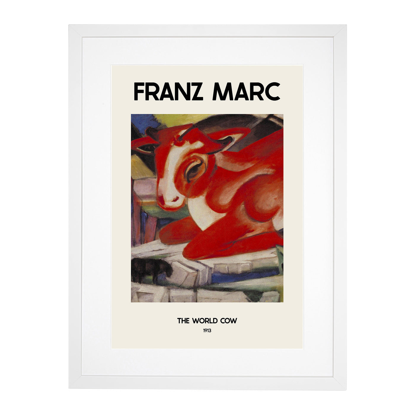 The World Cow Print By Franz Marc