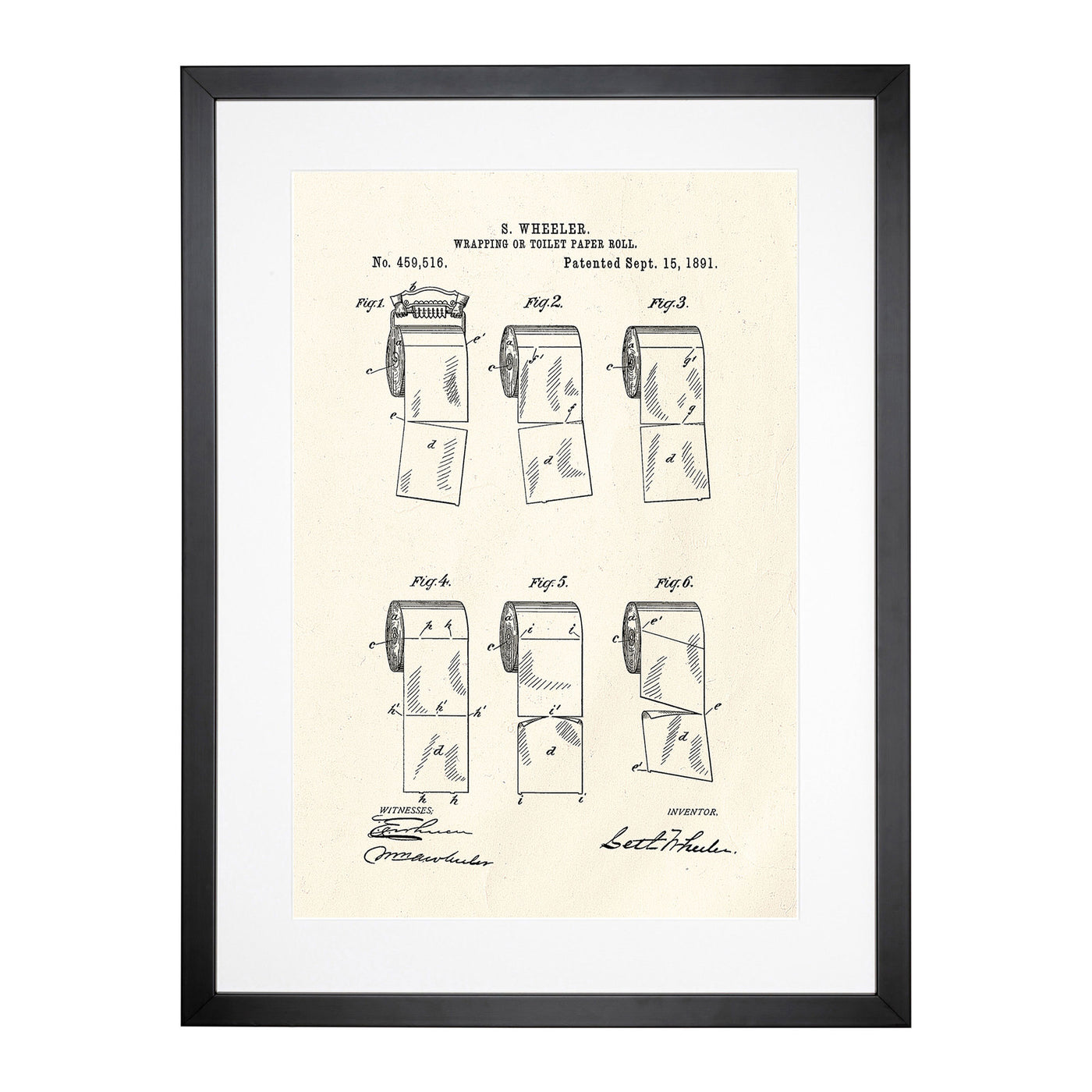 Toilet Roll Patent Framed Print Main Image