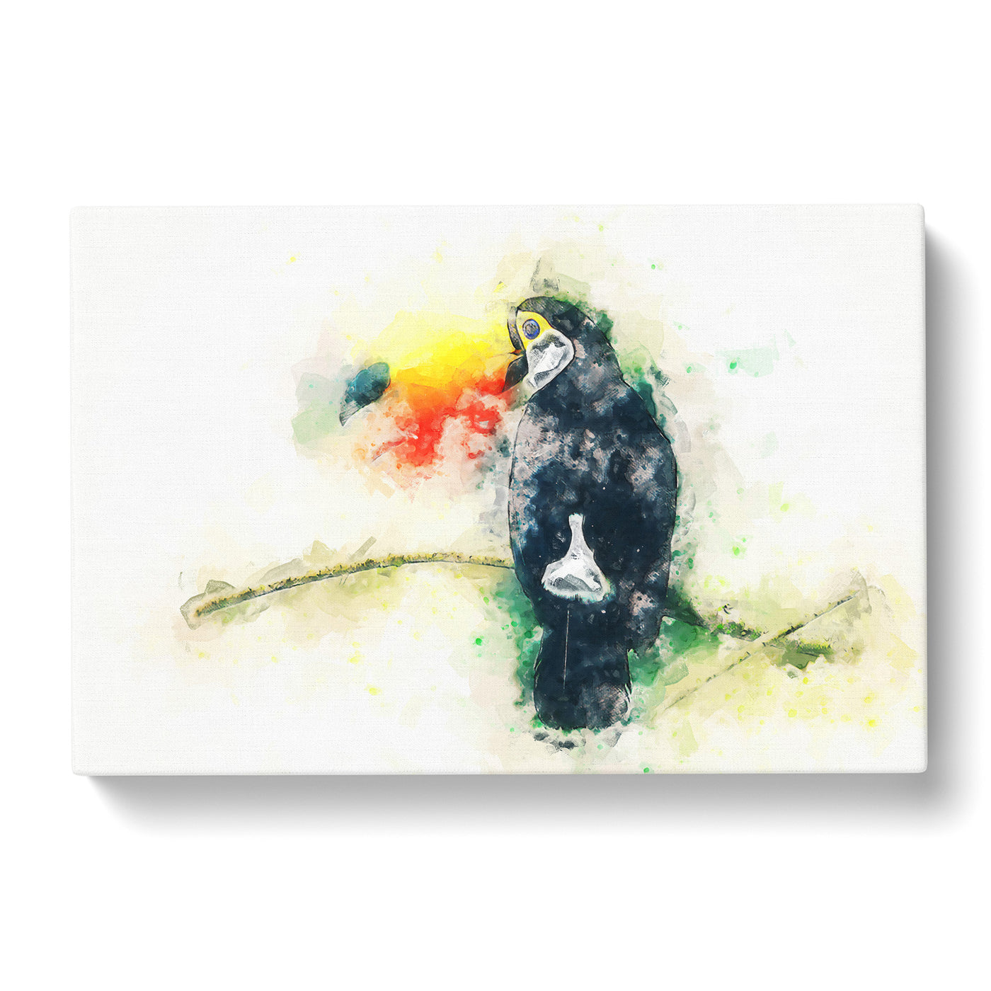 Toucan Bird In Abstract Canvas Print Main Image