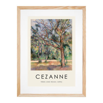 Trees And Road Print By Paul Cezanne